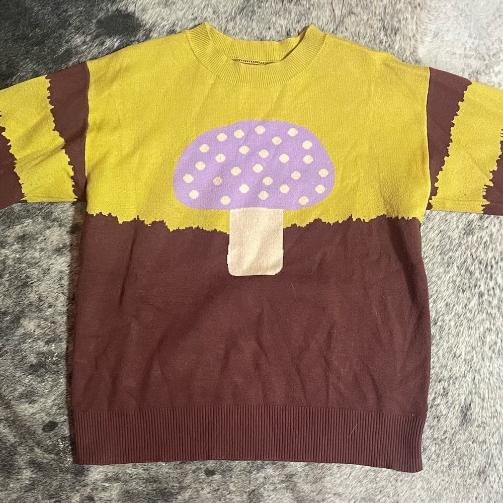 Cute Mushroom Sweater Size M